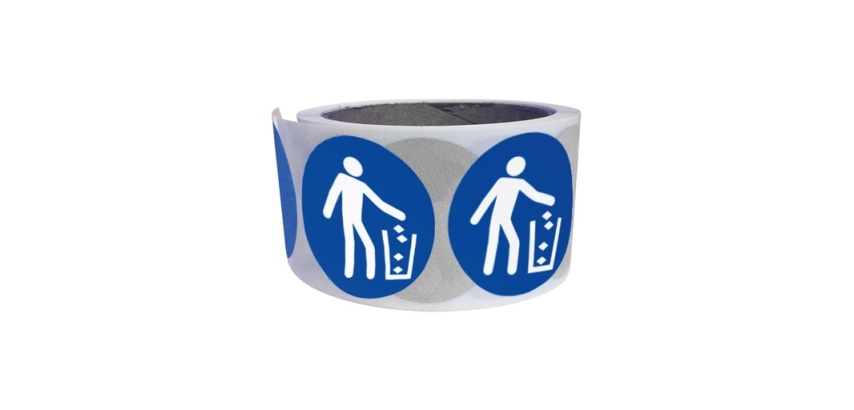 Pictogrammes adhésifs Utiliser la poubelle M030 – ISO 7010