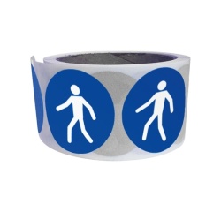 Rouleau de Pictos d'Obligation - Utiliser le passage - M024 25 mm