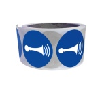 Rouleau de Pictos d'Obligation - Utiliser le Klaxon - M029 25 mm