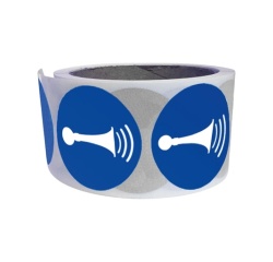 Rouleau de Pictos d'Obligation - Utiliser le Klaxon - M029 25 mm