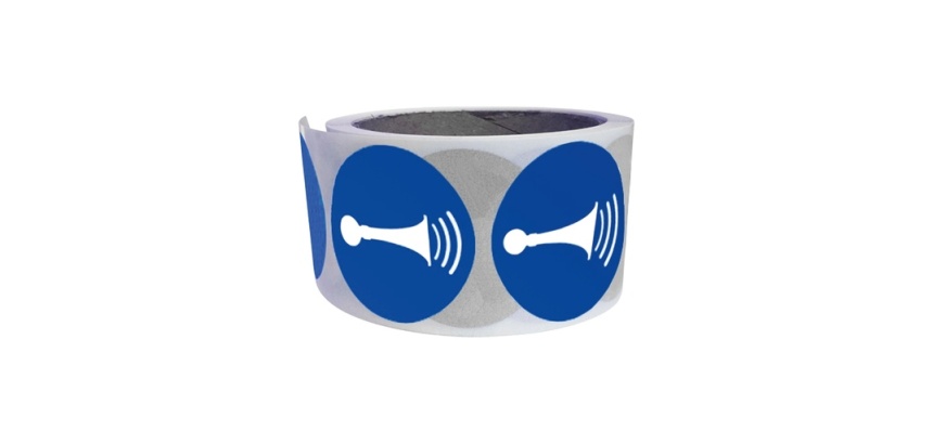 Rouleau de Pictos d'Obligation - Utiliser le Klaxon - M029 25 mm