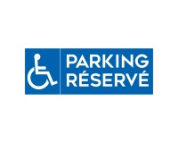 Panneau de signalétique - Pictogramme parking Réservé Handicapé