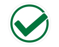 Panneau d'autorisation - Pictogramme Coche verte - Adhésif