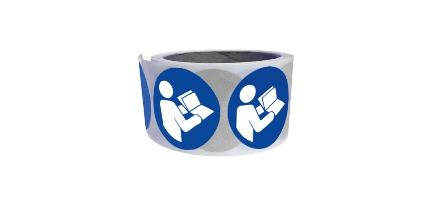 Rouleau de pictos M002 - Obligation consulter le manuel - ISO 7010 100 mm