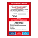 Poster de sécurité - Sécurité Gaz - 297x420 mm - Papier plastifié