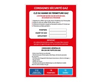 Poster de sécurité - Sécurité Gaz - 297x420 mm - Papier plastifié