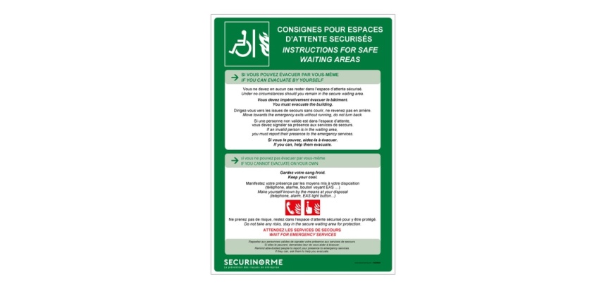 Poster - Consignes Espace d'Attente Sécurisé - A3 Plastifié