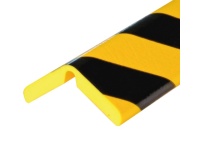 Butoir d'angle flexible jaune/noir - 1 m - Mousse PU