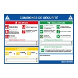 Panneau - Consignes sécurité incendie 297x420 mm - A3 - ISO 7010