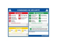Panneau - Consignes sécurité incendie 297x420 mm - A3 - ISO 7010