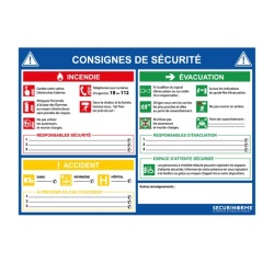 Panneau - Consignes sécurité incendie 297x420 mm - A3 - ISO 7010