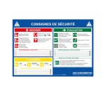 Panneau de consignes sécurité incendie évacuation pour ERP - A4