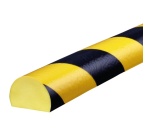 Butoir - Demi-cercle flexible jaune/noir - 1m - Polyuréthane