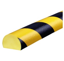 Butoir - Demi-cercle flexible jaune/noir - 1m - Polyuréthane