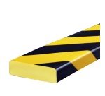 Butoir protection murale flexible jaune/noir – Longueur 1 m