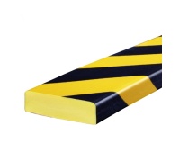 Butoir protection murale flexible jaune/noir – Longueur 1 m