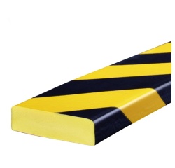 Butoir protection murale flexible jaune/noir – Longueur 1 m