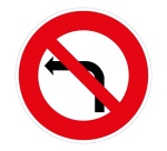 Panneau de prescription B2a - Interdit Tourner à Gauche Intersection