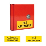 Boîte à clés - Porte pleine, clé triangle - 155x155 mm