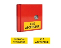Boîte à clés - Porte pleine, clé triangle - 155x155 mm