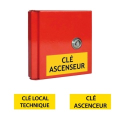 Boîte à clés - Porte pleine, clé triangle - 155x155 mm