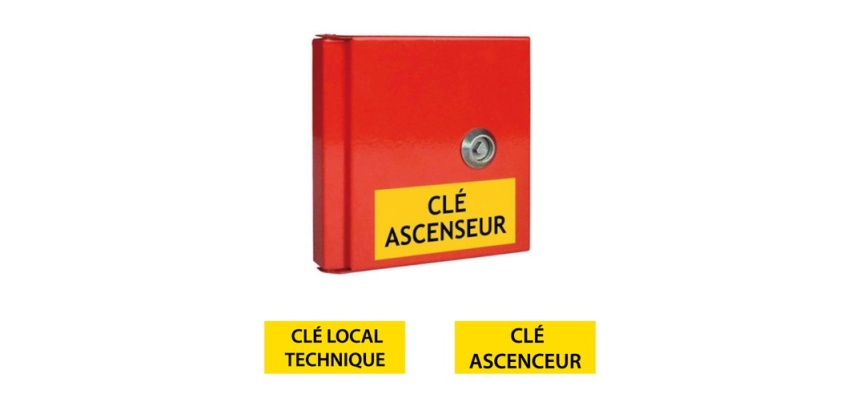 Boîte à clés - Porte pleine, clé triangle - 155x155 mm