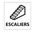 Panneau d'information - Pictogramme Escaliers - 250 x 250mm