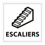 Panneau d'information - Pictogramme Escaliers - 250 x 250mm PVC 2 mm