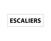 Signalisation d'information - ESCALIERS - 210 x 75 mm  (PVC, Gris)