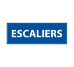 Signalétique d'information - Pictogramme Escaliers - 210 x 75 mm Vinyle Souple Autocollant Blanc