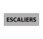 Signalétique d'information - Pictogramme Escaliers - 210 x 75 mm Vinyle Souple Autocollant Blanc