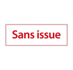 Panneau de signalétique - Picto Sans issue - 210 x 75 mm