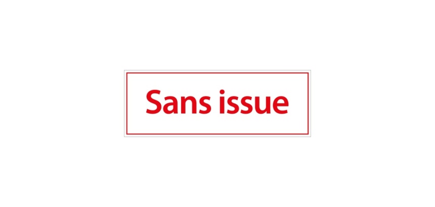 Panneau de signalétique - Picto Sans issue - 210 x 75 mm