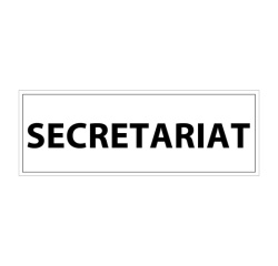 Signalisation d'information Secrétariat vinyle ou PVC 210 x 75 mm