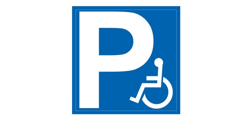 Panneau de stationnement - Parking PMR - Forme carrée - Aludibond 650 x 650 mm