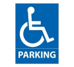 Panneau Parking Logo PMR - Dibond - 3 formats  (210 x 150 mm)
