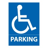 Panneau Parking Logo PMR - Dibond - 3 formats  (210 x 150 mm)