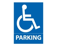Panneau Parking Logo PMR - Dibond - 3 formats  (210 x 150 mm)