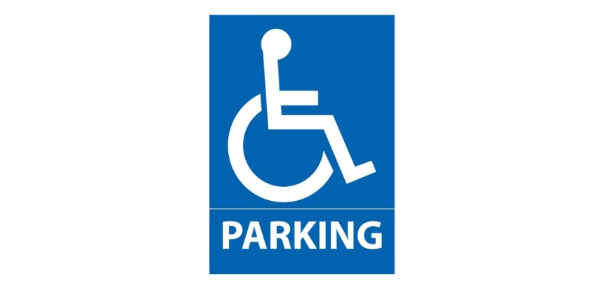 Panneau Parking Logo PMR - Dibond - 3 formats  (210 x 150 mm)