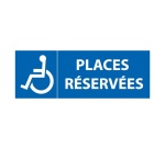 Panneau de stationnement - Places de parking réservées handicapés 210 x 75 mm Vinyle Souple Autocollant