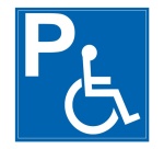 Panneau Parking PMR 500x500 mm en Aludibond Extérieur