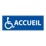 Panneau d'info - Accueil PMR - 210x75 mm PVC 2 mm