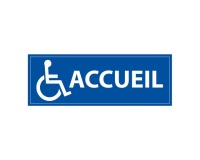 Panneau d'info - Accueil PMR - 210x75 mm PVC 2 mm