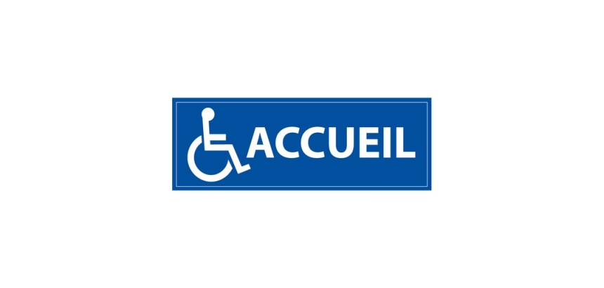 Panneau d'info - Accueil PMR - 210x75 mm