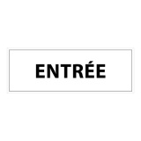 Panneau - Info Entrée 210x75 mm PVC 2 mm Gris
