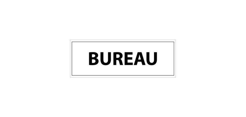 Signalétique d'information - Pictogramme Bureau - 210 x 75 mm
