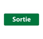 Panneau signalétique Sortie en PVC adhésif