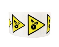 Rouleau 250 pictos - Risque d'écrasement rouleaux dentés - W024