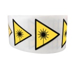Rouleau de Pictos de Danger - Rayonnement laser - W004 25 mm