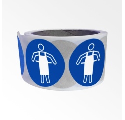 Rouleau de pictos - Tablier de protection obligatoire - M026 25 mm